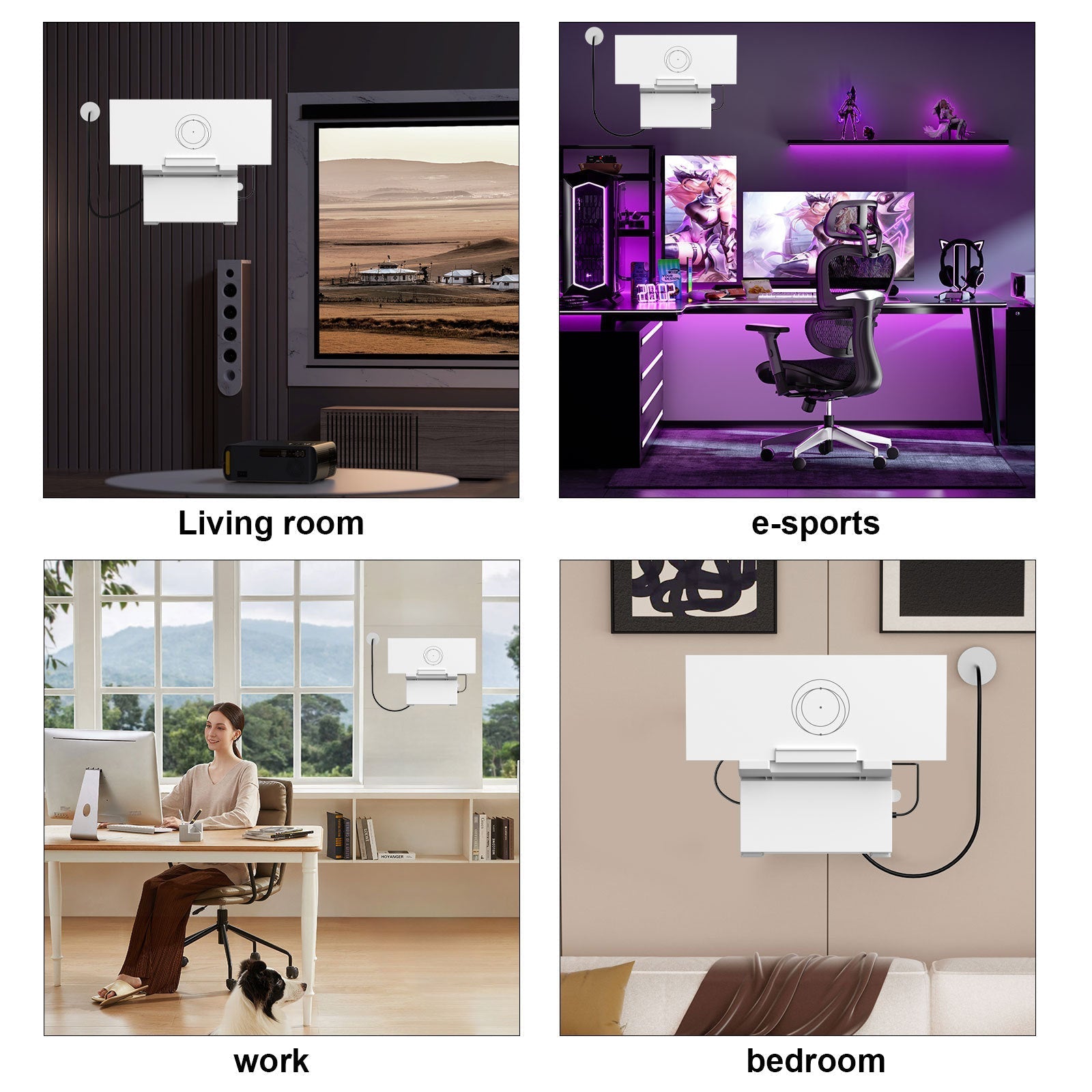 Wall Mount Kit for Starlink Gen 3 Router & Power Adapter - Teskay