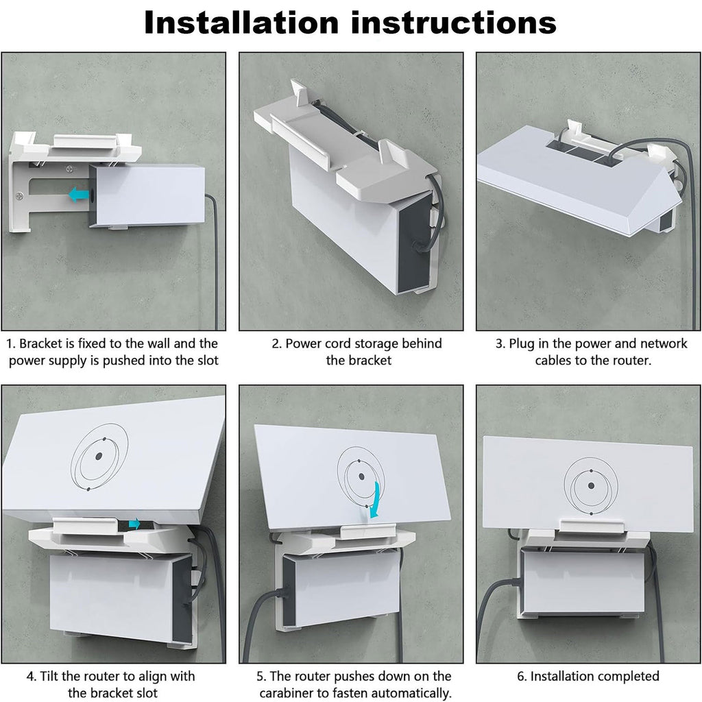 Wall Mount Kit for Starlink Gen 3 Router & Power Adapter - Teskay