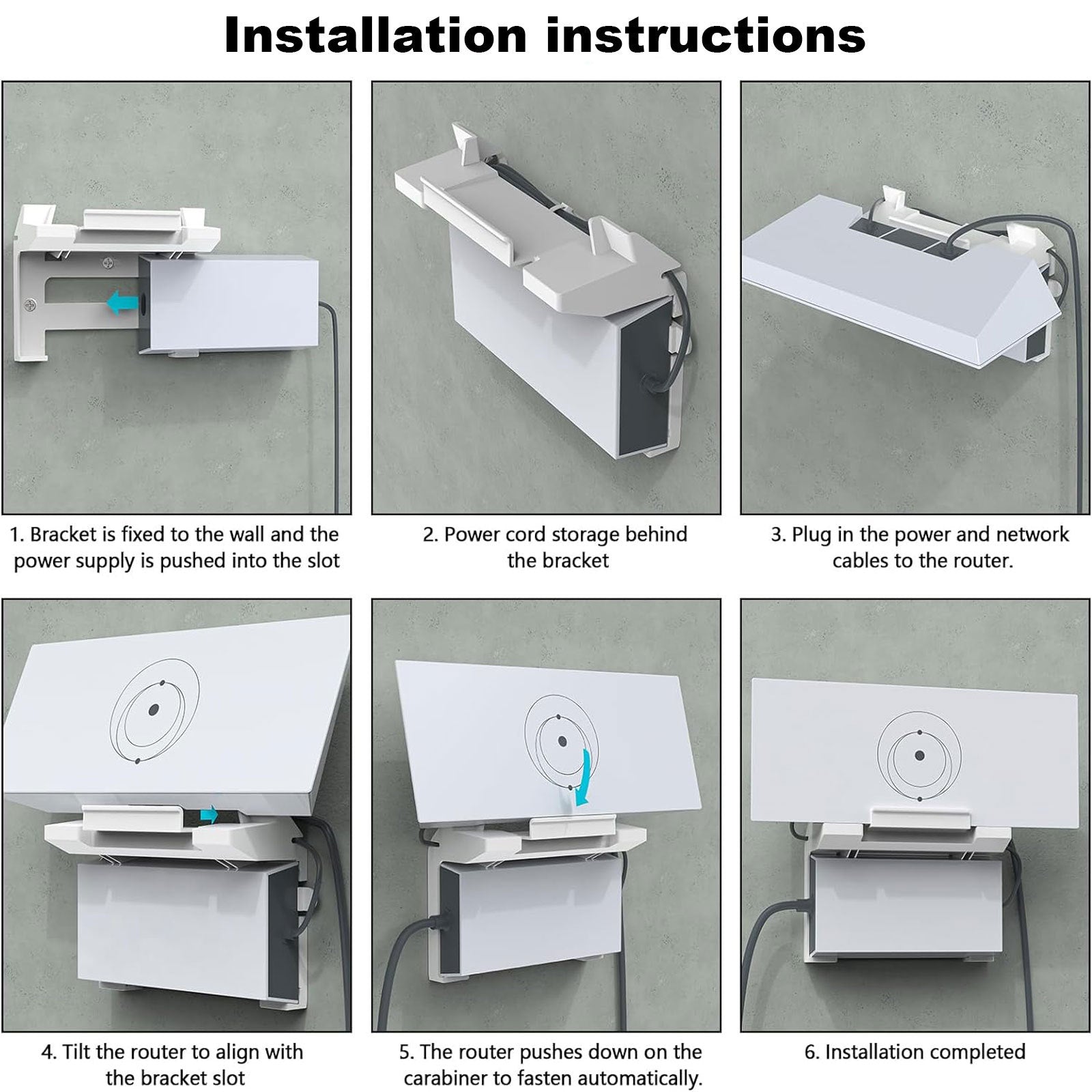 Wall Mount Kit for Starlink Gen 3 Router & Power Adapter - Teskay