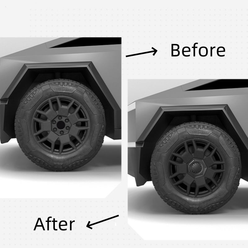Wheel Center Hub Caps for Tesla Cybertruck (4 PCS) - Teskay