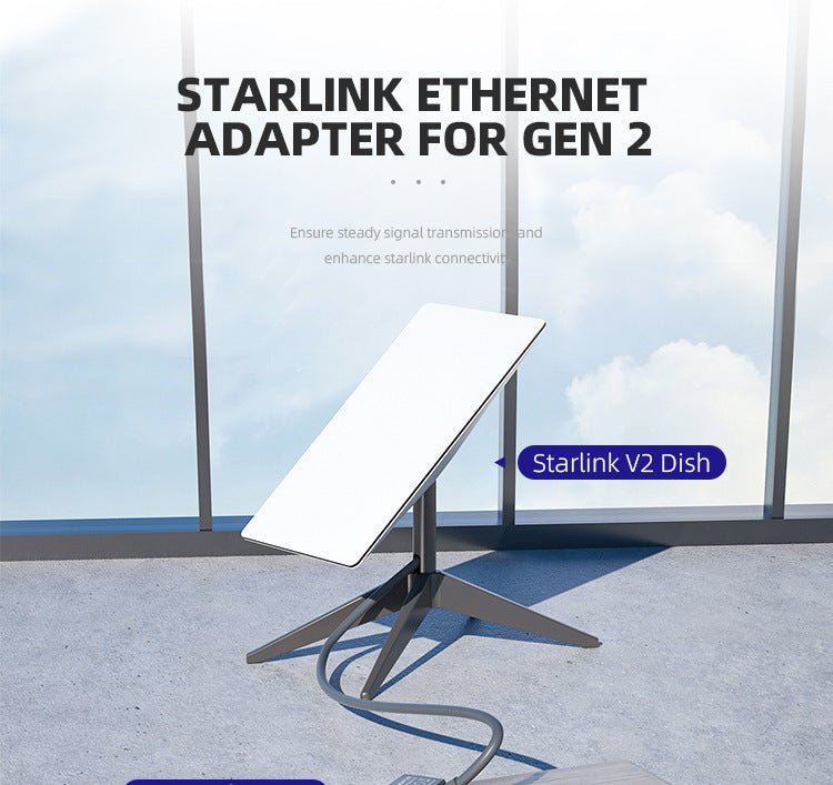 Wired Connection to RJ45 for Starlink Gen 2 Ethernet Adapter - Teskay