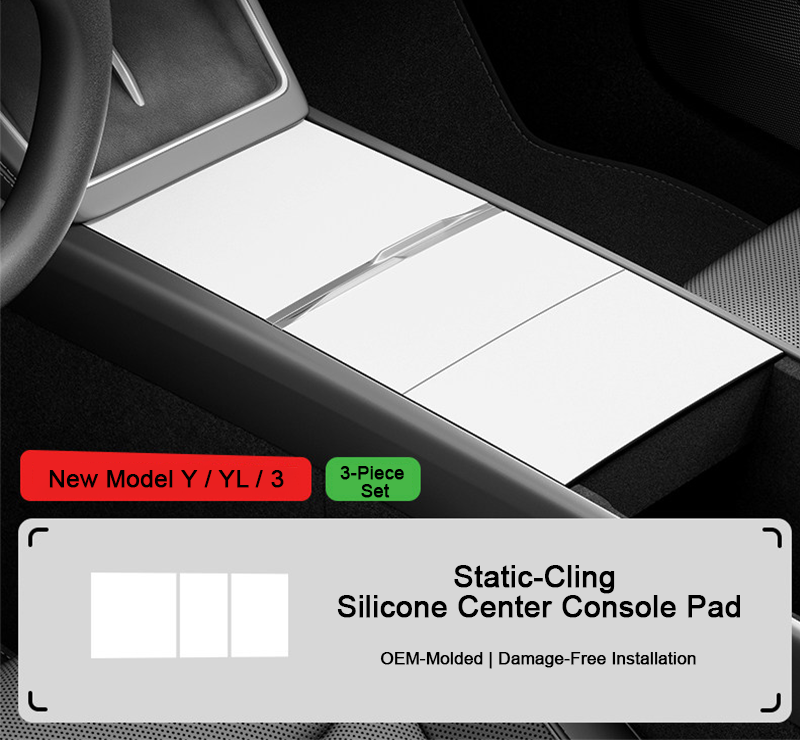 Static-Cling Console Mat for Model 3 / Y（2021+）