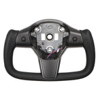 Perforated Leather Yoke Steering Wheel for Tesla Model 3 / Y - Teskay