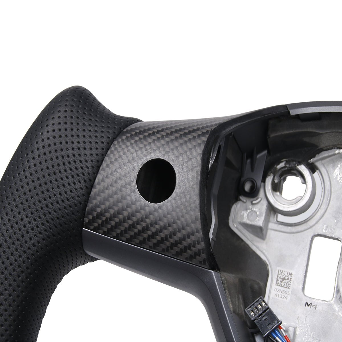 Perforated Leather Yoke Steering Wheel for Tesla Model 3 / Y - Teskay